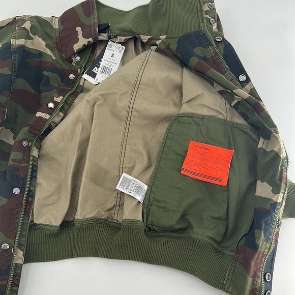 Adidas Ivy Park Unisex Green Long Sleeve High Neck Canvas Jacket S - Picture 12 of 16